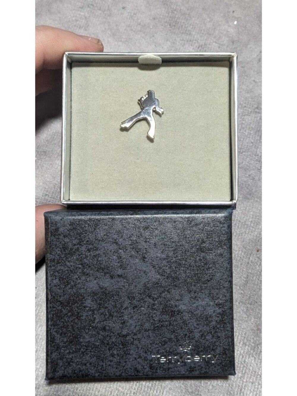 Vintage Rockabilly Music Elvis Presley Terryberry Silver Tone Lapel Pin